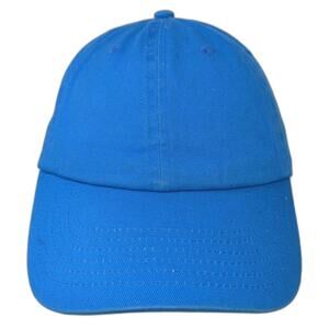 The Hat Depot Baseball Cap Blue OS Adjustable Cotton Slideback Blank Solid Color